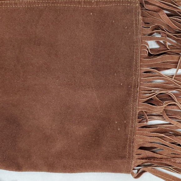 Vintage fringe seude jacket men's size 44 brown lined  Western Made in Mexico - Picture 10 of 16